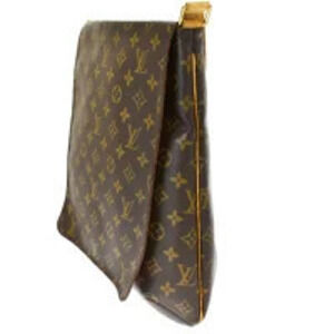 Louis Vuitton Monogram Bag Musette Leather Shoulder Brown